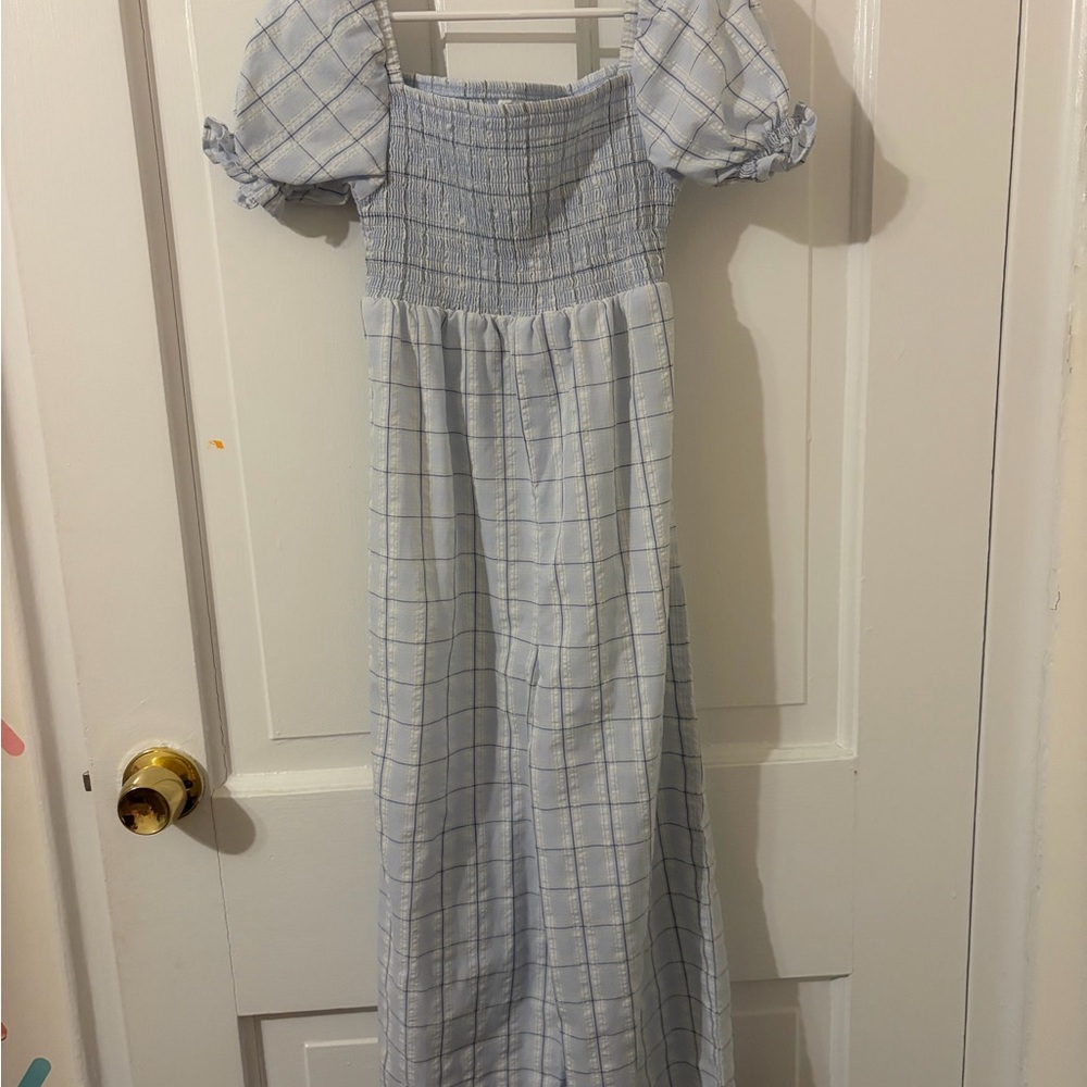 Carter's Light Blue Plaid Girls Matching Set